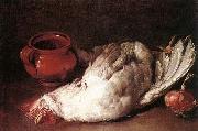 CERUTI, Giacomo Still-Life with Hen, Onion and Pot oil